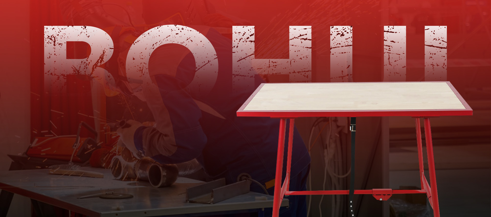 Heavy-duty industrial workbench with 1000kg load capacity