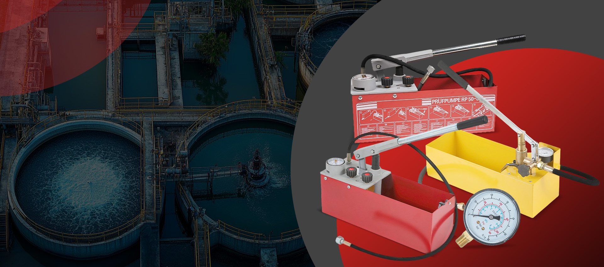 Professional hydraulic test pump for pipeline pressure testing