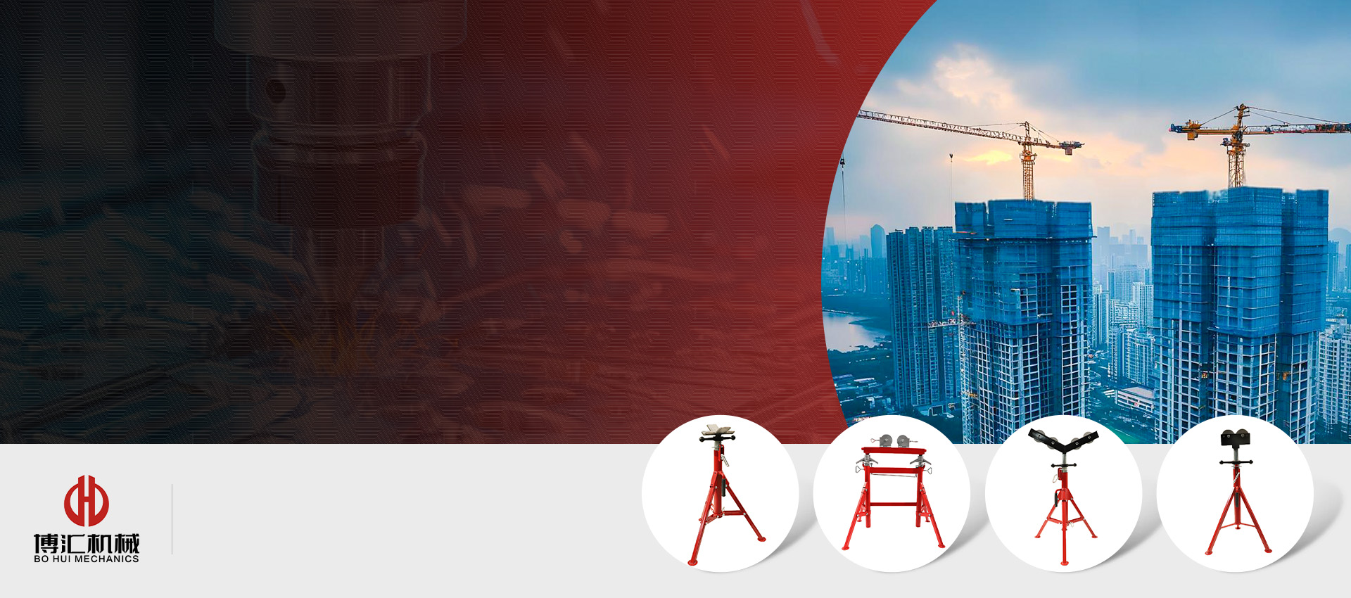Industrial pipe stand and welding tools for construction sites